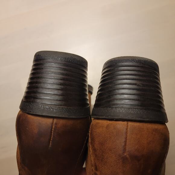 BOC Brown Leather Shootie Shoes 2 inch Heels Size 37/ 6.5 BC2546 CIG10 #S144 - Picture 8 of 12